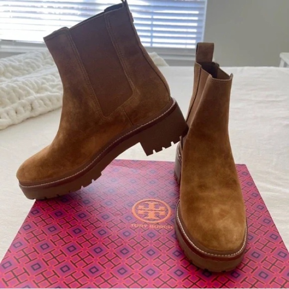 Tory Burch Brown Suede Ankle Booties